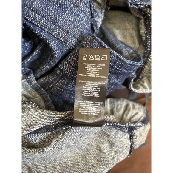 NEW bebe Tie Strap Ruffle Detail Denim Romper Womens Size 12 NLA - Picture 16 of 16